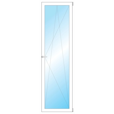 OKNA HNED Plastové okno 63x203 cm (630x2030 mm) bílé otevíravé a sklopné pravé