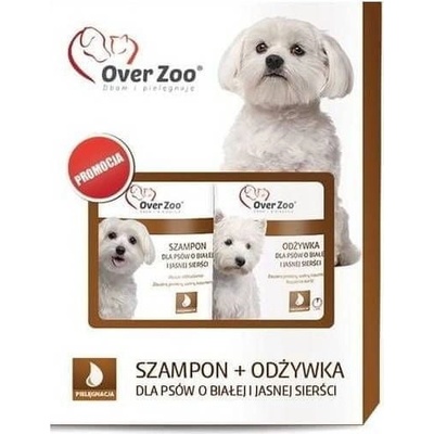 Over Zoo Sada 250 ml šampón a 240 ml kondicionér pre bielu a svetlú srsť