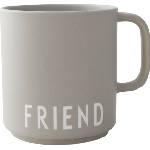Design Letters Чаша с дръжка Favourite Friend сива (10101008CLGRFRIEND)
