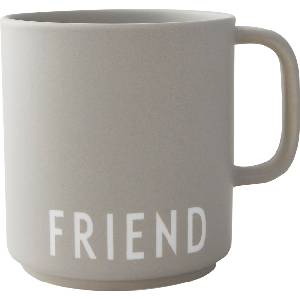 Design Letters Чаша с дръжка Favourite Friend сива (10101008CLGRFRIEND)