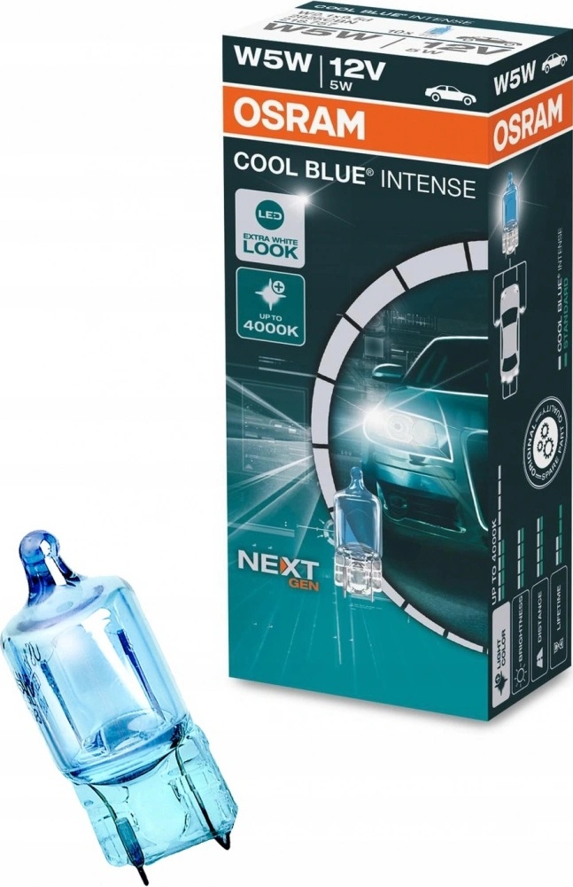 Osram Cool Blue Intense W5W W2,1x9,5d 12V 5W 2825CBN