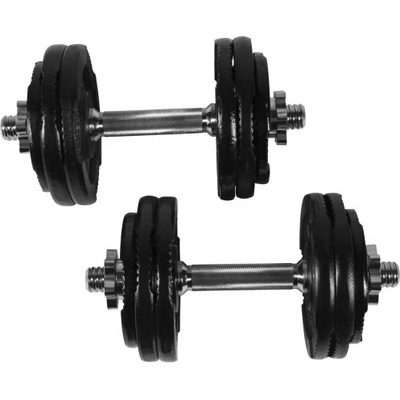 Gorilla Sports liatinový jednoručný nakladací set grip 30kg (2x15kg) 30/31 mm
