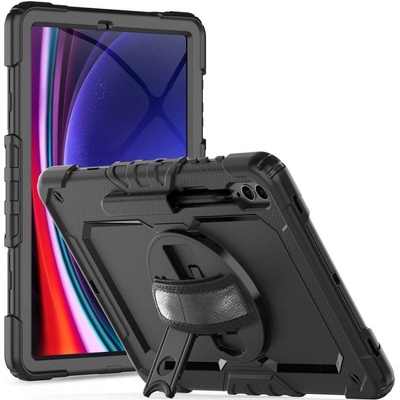 Tech-Protect Калъф с Дръжка за Samsung Tab S9 FE, Tech-Protect Solid360 Case, Черен (9319456606249)