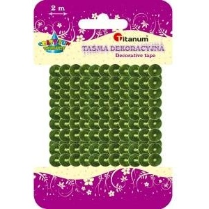 TITANUM Sequins on tape 6mm 2m green
