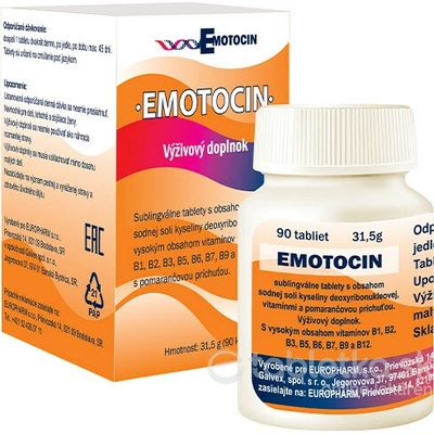 Emotocin na posilnenie imunity, s pomarančovou príchuťou 90 tabliet
