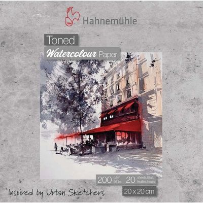 Hahnemühle akvarelový blok TONED WATERCOLOUR PAPER 200 gr m2 SIVÁ 20 listov A4