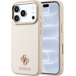GUESS Калъф за телефон за iPhone 18 Pro / iPhone 17 Pro Saffiano Small 4G Classic MagSafe (GUHMP18L6PSA4DME) - Guess - Бежов