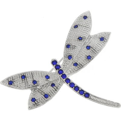 Biju brož vážka s broušenými kamínky modrá 9001674-4