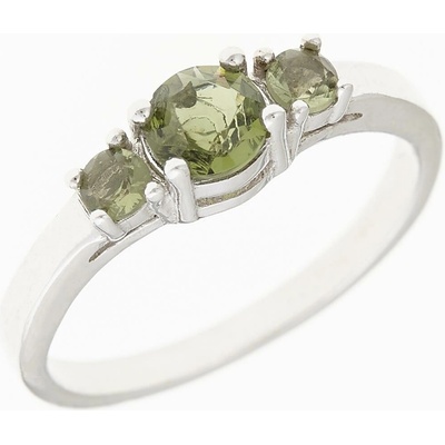 My Moldavite Stříbrný prsten s vltavíny 3018