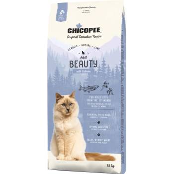 Chicopee Classic Nature Line Adult Beauty - Премиум суха храна за израснали котки, за красива козина с пилешко и сьомга, 15 кг