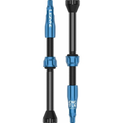 Bezdušové ventily Lezyne CNC TLR Valve - 60mm Blue uni
