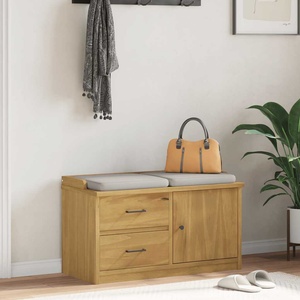 vidaXL vidaXLL Пейка за антре SANDNES 87x40x50 cm Масивна дървесина Бор (4010464)