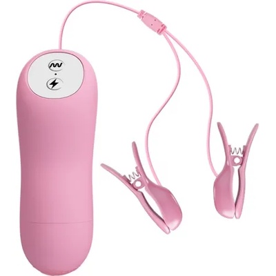 Lybaile Вибриращи щипки за зърна с електрошок Romantic wave