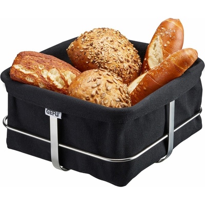GEFU Košík na pečivo BRUNCH, hranatý černý