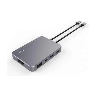 LMP USB-C Display Dock 4K 10-Port - мултифункционален хъб за свързване на допълнителна периферия за компютри с USB-C (тъмносив)