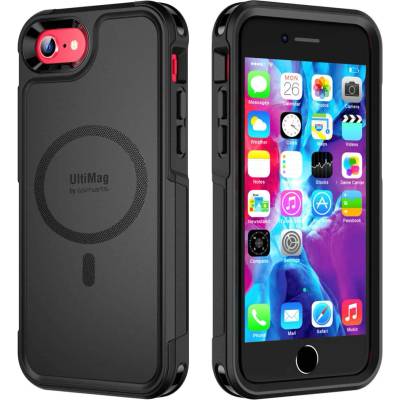 4smarts Defend Case with UltiMag - хибриден удароустойчив кейс с MagSafe за iPhone SE (2022), iPhone SE (2020), iPhone 8, iPhone 7 (черен)