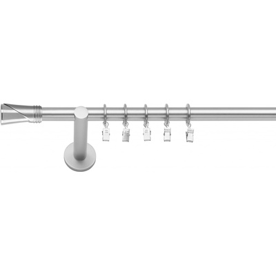 Dekodum Jednořadá moderní garnýž Duncan 19 mm matný chrom 120 cm