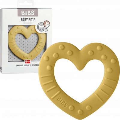 Bibs Baby Bitie srdce Heart Mustard