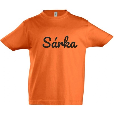 Sols detské tričko s menom oranžové