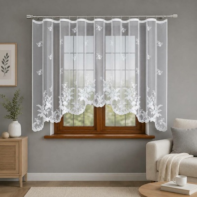 Dekorační žakárová záclona s řasící páskou SINAI 160 bílá 300x160 cm MyBestHome