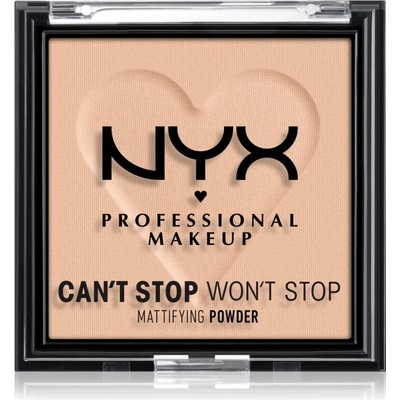 NYX Professional Makeup Can't Stop Won't Stop Mattifying Powder матираща пудра цвят 03 Light Medium 6 гр