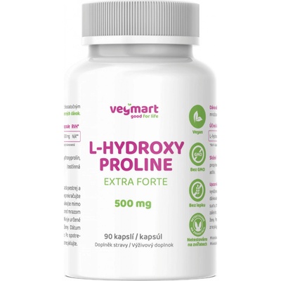 Vegmart L-hydroxyprolin Extra Forte 500 mg 90 kapslí