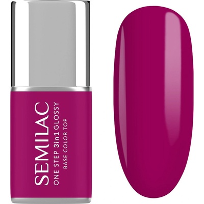 Semilac Uv gel lak na nehty One Step 3in1 Glossy Bright Purple S595 7 ml