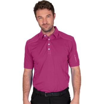 Island Green Мъжка блуза с яка Island Green Golf Top Stitch Polo Shirt Mens - Mulberry