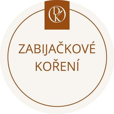 Davídkovo koření Etiketa Zabijačkové koření béžová průměr 4,5 cm 1 ks
