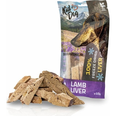 KidDog SUPER PREMIUM 100% jehněčí játra sušená mrazem 50 g