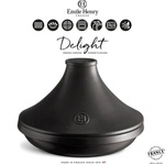 Emile Henry 27 см черен керамичен индукционен тажин emile henry от серия delight
