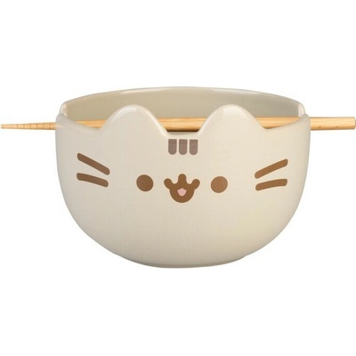 Set miska a paličky na ramen Set miska a paličky na ramen Pusheen, 0,9 l