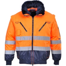 Portwest PJ50 Hi Vis Pilot Bunda 3 v 1 oranžová oranžová tmavomodrá oranžová tmavomodrá