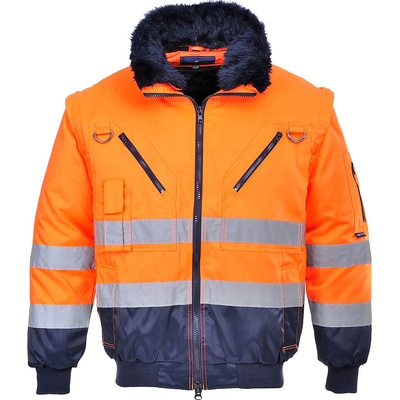 Portwest PJ50 Hi Vis Pilot Bunda 3 v 1 oranžová/oranžová/tmavomodrá oranžová/tmavomodrá