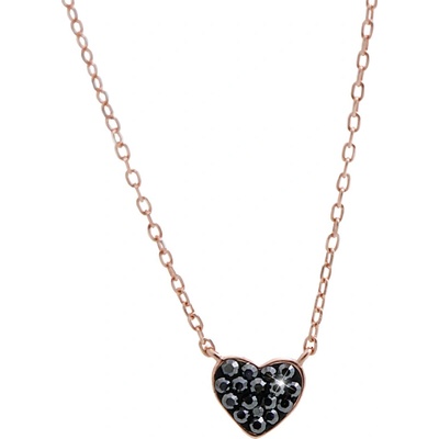 JSB černý se Swarovski elements srdce hematite 14642