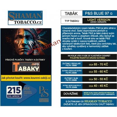 P&S Blue cigaretový tabák 97 g