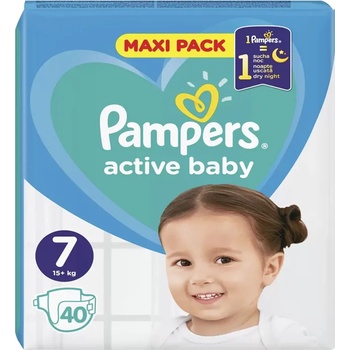 Pampers VPP aktiv baby, номер 7, 15кг+, 40 броя