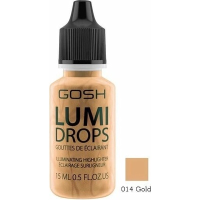 GOSH Lumi Drops Rozjasňujúci pleťový prípravok 014 Gold 15 ml