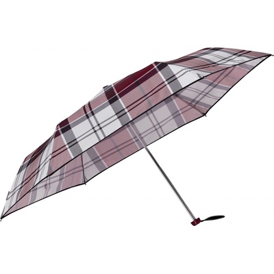 Samsonite Alu Drop S 3 sect. manuální deštník Garnet Red Check A465