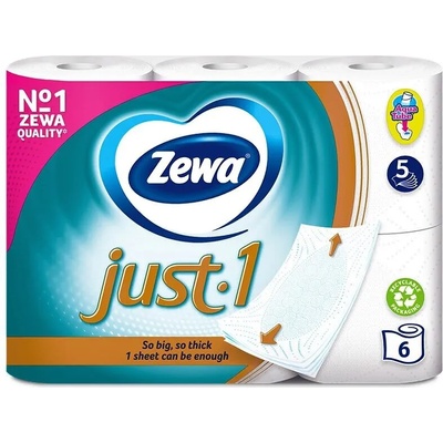 Zewa Deluxe петпластова тоалетна хартия 6 ролки