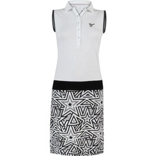 Golf dámské šaty GALAXY BW sleeveless bílo-černé