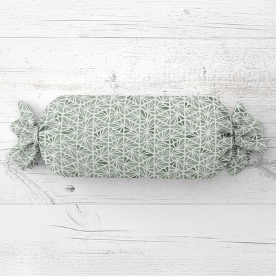 Biante Vankúš valec bonbon Sandra SA-627 Pastelovo zelená mozaika na bielom 15x60