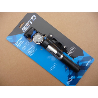 BETO Аксесоар за велосипед Beto BETO, MINI PUMP CRH-033AG 2-Way Alloy w/Gauge 100PSI Помпи, 25636 (AM5889)