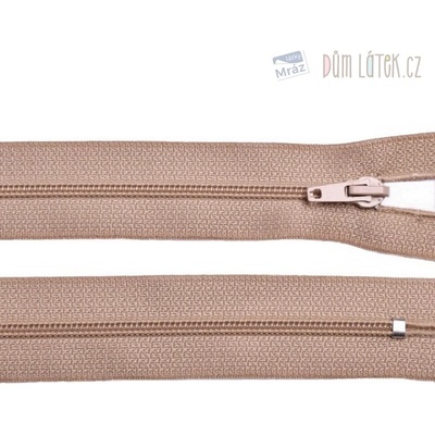 Zips špirálový 3mm nedeliteľný 30cm béžová