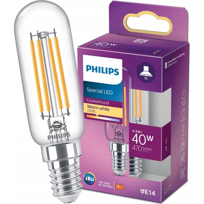 Philips 8718699783358 LED žiarovka 1x4,5W E14 470lm 2700K teplá biela, číra, do digestora
