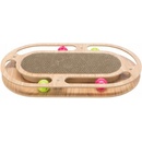 Trixie Škrabací kartón v drevenom ráme s catnipom a hračkami, 45x4x25cm