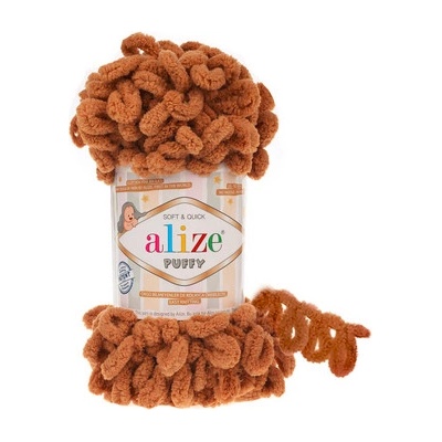 Priadza Alize Puffy 179 - světlá skořicová