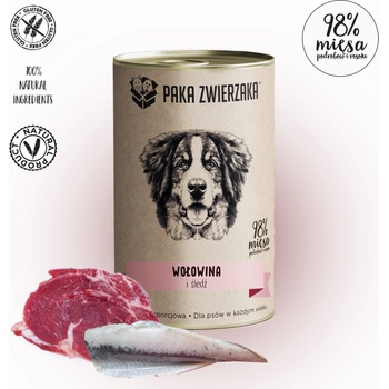 Paka Zwierzaka Храна за домашни любимци с говеждо месо и херинга (400 г)