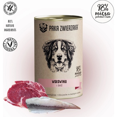 Paka Zwierzaka Храна за домашни любимци с говеждо месо и херинга (400 г)