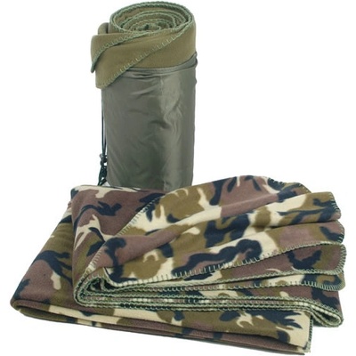 MILTEC Deka POLYFLEECE 150 x 200 s obalem WOODLAND – Zboží Dáma